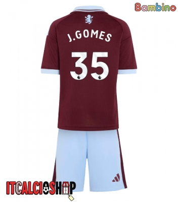 Aston Villa Joao Gomes #35 Prima Maglia Bambino 2026-27 Manica Corta (+ Pantaloni corti)